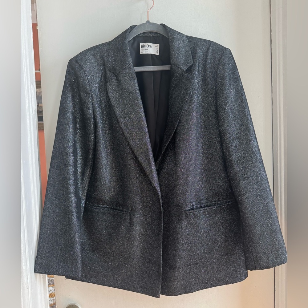 Rita Ora Glitter Girl Boss Blazer Professional Tailored Design